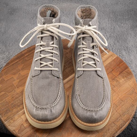 EASTLAND MEN'S LUMBER UP GRAY CANVAS BOOTS US SIZE 11 D - Picture 2 of 7